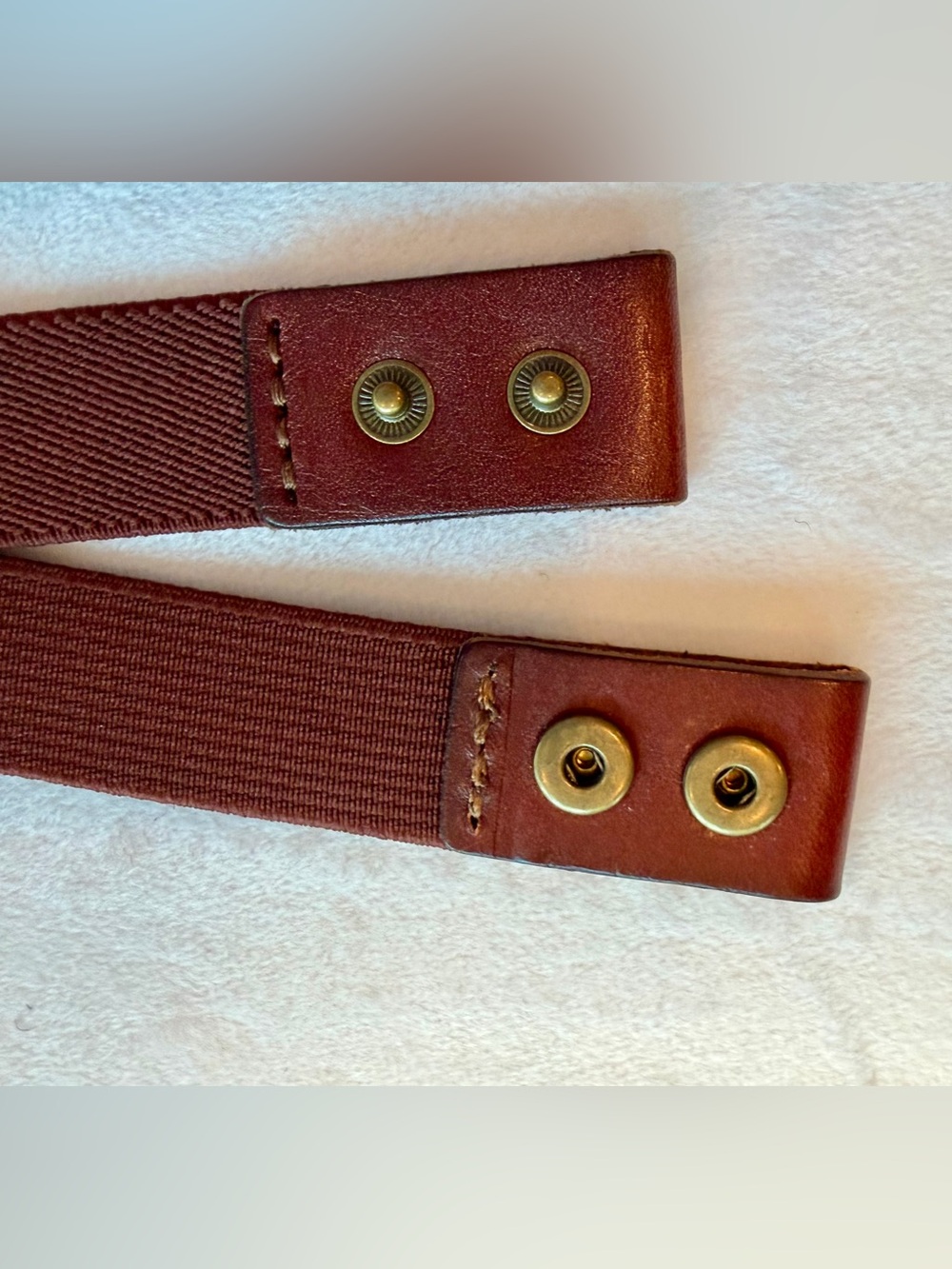 Leather Leaf Motif Waist Belt or Laurel Headband, adjustable, brown, EUC, 29-34 - Picture 9 of 12